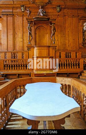 Le Théâtre anatomique de l'Université de Bologne en Italie Banque D'Images