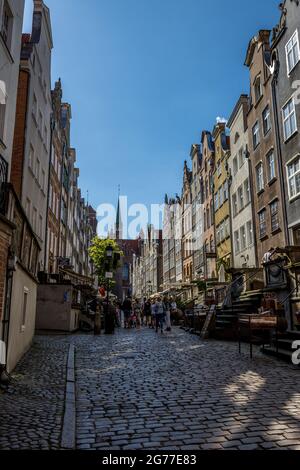 GDANSK, POLOGNE - 13 juin 2021 : Gdansk, Pologne - 13 2021 juin « la vieille ville de Gdansk » Banque D'Images