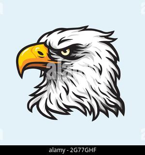 Logo Eagle Head Mascot Vector Illustration de Vecteur