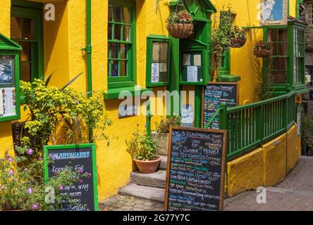 Restaurant Plantagenet House, Quay Hill, Tenby, Pembrokeshire, pays de Galles Banque D'Images