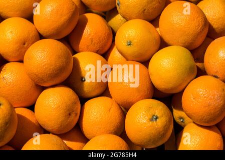 Alkmaar, pays-Bas, juin 2021. Gros plan des oranges et autres fruits. Photo de haute qualité Banque D'Images