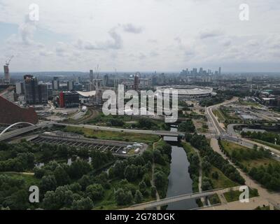 UCL East New University Building Work 2021 Stratford East London vue aérienne Banque D'Images