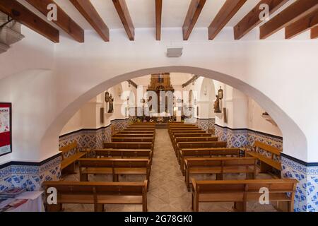 Église fortifiée, Sant Augusti des Vedra, Ibiza Banque D'Images