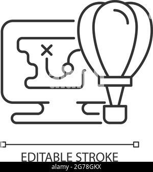 Icône linéaire jeux d'aventure Illustration de Vecteur