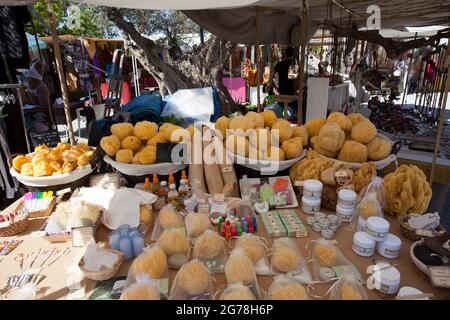 Marché hippie à Las Dalias, Sant Carles de Peralta, Ibiza Banque D'Images