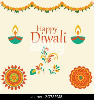 Diwali festival vector design pour papier peint, textile , surface, mode , fond,carrelage, papeterie, décoration, ameublement, etc Illustration de Vecteur