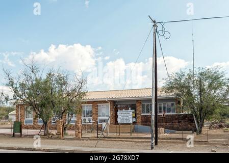 PRINCE ALBERT, AFRIQUE DU SUD - le 20 AVRIL 2021 : le centre d'essais de permis de conduire de Prince Albert, dans la province du Cap occidental Banque D'Images