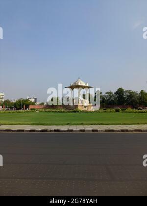 Le cercle de statue est situé à Jaipur, Rajasthan, Inde Banque D'Images