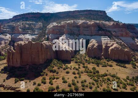 Vue aérienne de la cathédrale de Sedona, Arizona Banque D'Images
