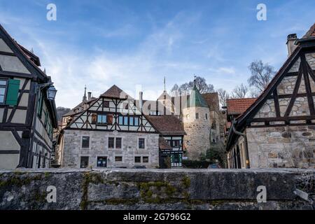 Europe, Allemagne, Bade-Wurtemberg, région de Schönbuch, vue sur le monastère de Bebenhausen Banque D'Images