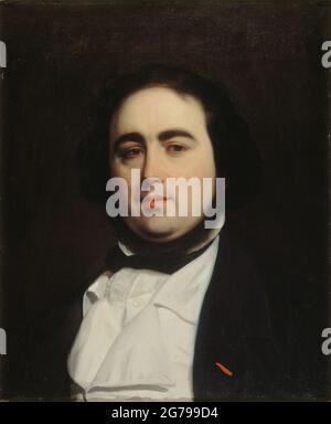 Portrait de l'écrivain Jules Janin (1804-1874). Musée : Musée Carnavalet, Paris. Auteur: Charles-Émile Callande de Champmartin. Banque D'Images