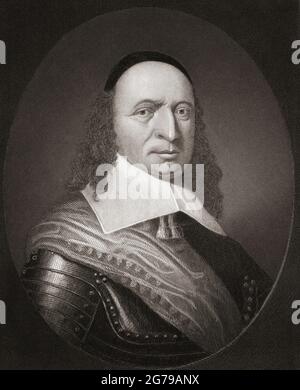 Peter Stuyvesant, c. 1612 – 1672, alias Petrus. Dernier Directeur général néerlandais de la colonie de New Netherland de 1647 jusqu'à ce qu'elle soit provisoirement cédée aux Anglais en 1664, après quoi elle a été rebaptisée New York. Banque D'Images