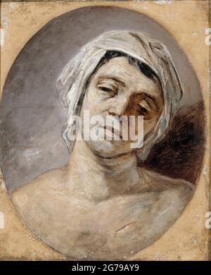 Marat assassiné. Musée : Musée Carnavalet, Paris. AUTEUR: JACQUES LOUIS DAVID. Banque D'Images