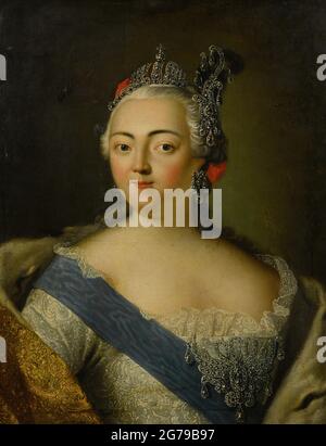 Portrait de l'impératrice Elizabeth de Russie (1709-1762). Musée : COLLECTION PRIVÉE. Auteur: ANONYME. Banque D'Images