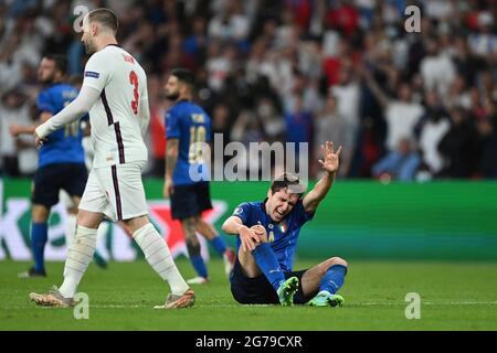 Londres, Royaume-Uni. 11 juillet 2021. Federico CHIESA (ITA), blessé, blessé. Final, match M51, Italie (ITA) - Angleterre (ENG) le 07/11/2021 à Londres/Wembley Stadium. Football Euro 2020 de 11.06.2021 à 11.07.2021. Photo; Marvin Guengoer/GES/Pool via Sven Simon Fotoagentur GmbH & Co. Photo de presse KG # Prinzess-Luise-Str. 41 # 45479 M uelheim/R uhr # Tél 0208/9413250 # Fax. 0208/9413260 # GLS Banque # BLZ 430 609 67 # compte 4030 025 100 # IBAN DE75 4306 0967 4030 0251 00 # BIC GENODEM1GLS # www.svensimon.net. Credit: dpa Picture Alliance/Alay Live News Banque D'Images