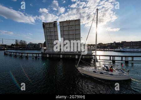 Kappeln sur la mer Baltique au Schleswig-Holstein. Banque D'Images