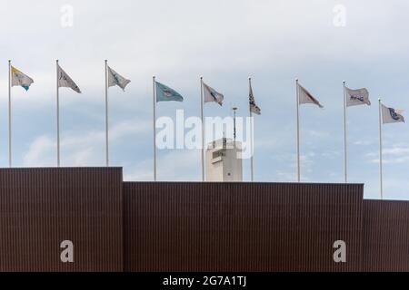 Stade olympique d'Helsinki en Finlande Banque D'Images