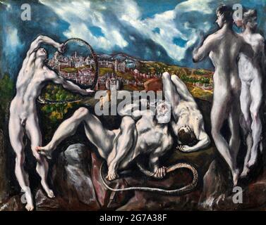 Laocoön par El Greco (1541-1614), huile sur toile, c. 1610-14 Banque D'Images