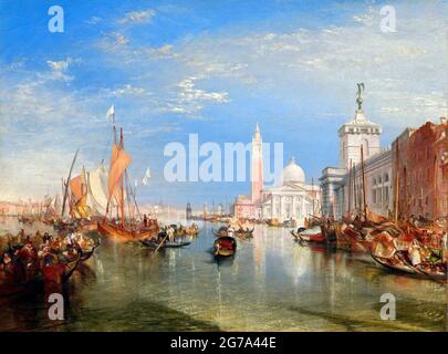 Venise : les Dogana et San Giorgio Maggiore par JMW Turner (1775-1851), huile sur toile, 1834 Banque D'Images