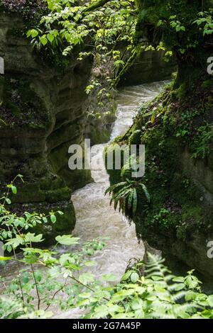 Monde de l'eau dans la gorge de l'Areuse Banque D'Images