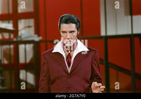 ELVIS PRESLEY LE RETOUR SPÉCIAL 1968 Banque D'Images