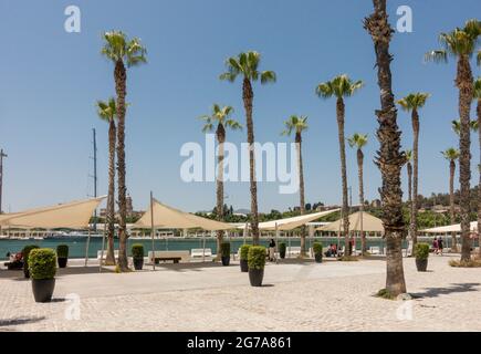 Malaga espagne. Muelle uno, promenade au bord de l'eau, centre commercial et de restaurants, Port de Málaga, Andalousie, Espagne. Banque D'Images