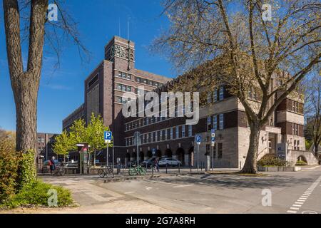 Allemagne, Oberhausen, Alt-Oberhausen, région de la Ruhr, Basse-Rhin, Rhénanie-du-Nord-Westphalie, NRW, hôtel de ville, expressionnisme en brique Banque D'Images