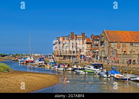 Le quai à Blakeney près de Holt, Norfolk, Angleterre. ROYAUME-UNI. Banque D'Images