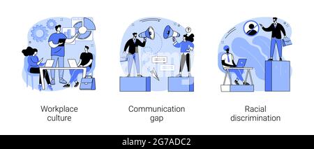 Illustrations vectorielles abstraites de la culture d'entreprise. Illustration de Vecteur