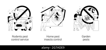 Protection de la maison et du jardin abstrait concept illustrations vectorielles. Illustration de Vecteur