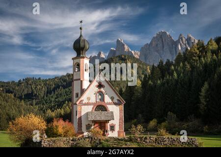 San Giacomo à Villnöss, Sankta Magdalena, Tyrol du Sud, Italie Banque D'Images