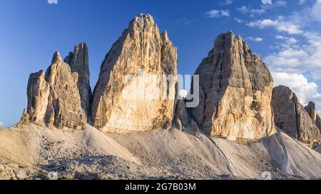 Trois pics, Dolomites, Tyrol du Sud, Italie Banque D'Images