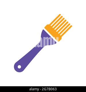 Icône en forme de glyphe vectoriel de la brosse de cuisson en silicone. Appareils de cuisine. Symbole graphique pour la conception du site Web de cuisine, le logo, l'application, l'interface utilisateur Illustration de Vecteur