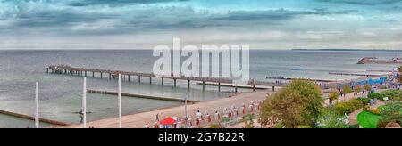 Pier à Kühlungsborn-Ost, Mecklembourg-Poméranie occidentale, Allemagne Banque D'Images