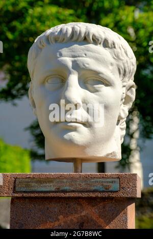 Tiberius Claudius Caesar Augustus Germanicus, Musée romain, Bedaium, Seebruck, Chiemsee, Chiemgau, haute-Bavière, Bavière, Allemagne Banque D'Images