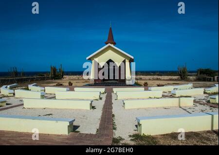 Chapelle d'Alto Vista, Aruba, îles ABC, antilles néerlandaises, Caraïbes Banque D'Images