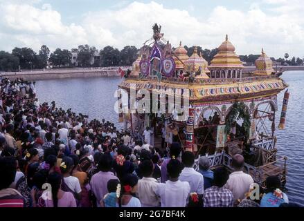 Festival flottant à Madurai, Tamil Nadu, Inde Banque D'Images