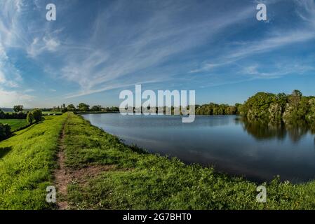 Tardebigge Reservoir, Worcestershire, près du canal de Worcester et de Birmingham et des écluses de Tardebigge, 2021 Banque D'Images