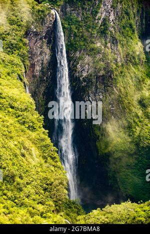 La plus haute cascade de l'île de la Réunion Banque D'Images
