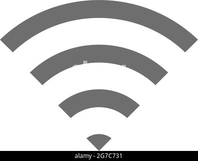 Signal Internet vectoriel, symbole Wi-Fi gris. Illustration de Vecteur
