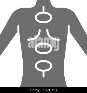 Icône grise de thérapie de massage aux pierres chaudes Vector. Illustration de Vecteur