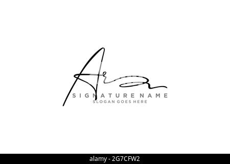Lettre AR Signature logo Template Design élégant logo Sign symbole modèle icône vectorielle Illustration de Vecteur