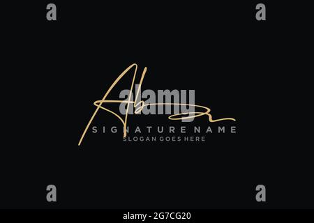 Lettre AB Signature logo Template Design élégant logo Sign symbole modèle icône vectorielle Illustration de Vecteur