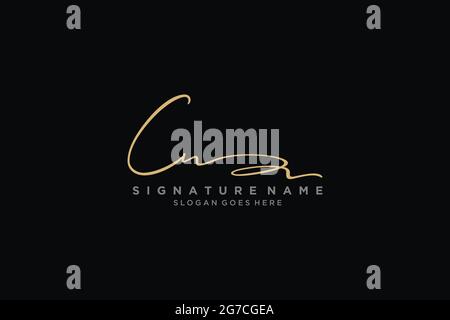 Lettre CN Signature logo Template Design élégant logo Sign symbole modèle icône vectorielle Illustration de Vecteur