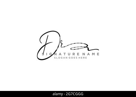 Dr lettre Signature logo Template Design élégant logo signe symbole modèle icône vectorielle Illustration de Vecteur