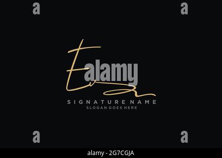 EV lettre Signature logo Template Design élégant logo Sign symbole modèle icône vectorielle Illustration de Vecteur