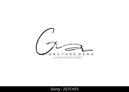 GR lettre Signature logo Template Design élégant logo signe symbole modèle icône vectorielle Illustration de Vecteur