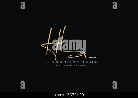 HL lettre Signature logo Template Design élégant logo Sign symbole modèle icône vectorielle Illustration de Vecteur