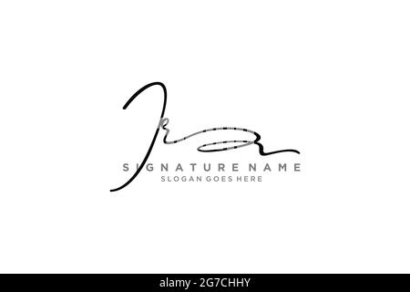 Lettre IR Signature logo Template Design élégant logo Sign symbole modèle icône vectorielle Illustration de Vecteur