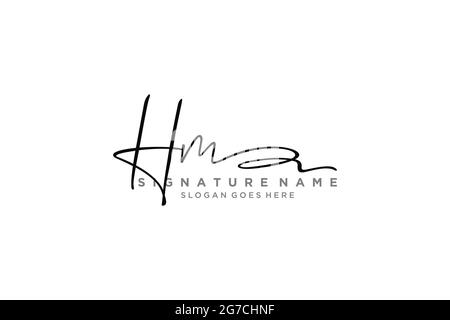 HM lettre Signature logo Template Design élégant logo signe symbole modèle icône vectorielle Illustration de Vecteur